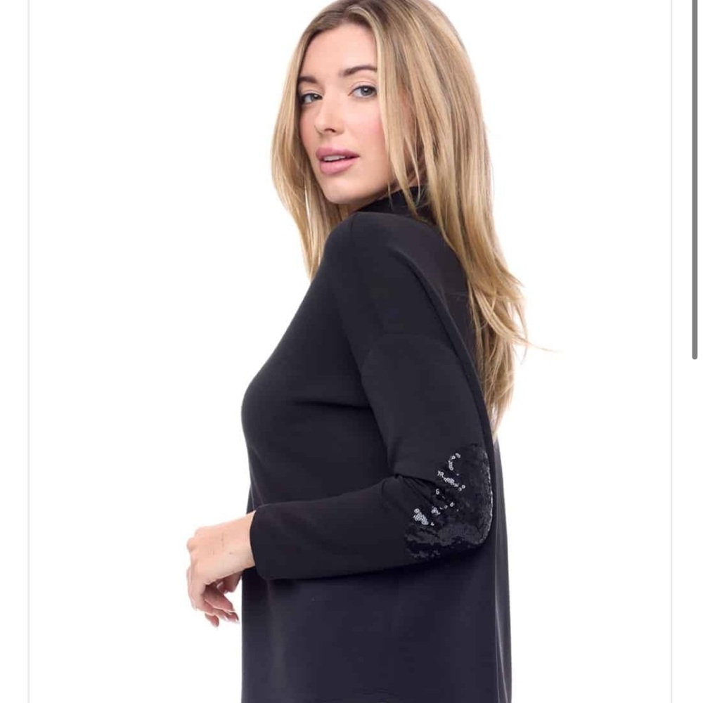 Up! Modal stretch sequin arm patch shirt - new with tags , xs